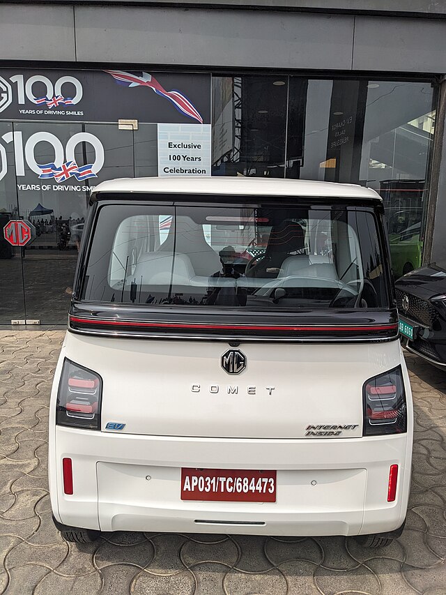 mg comet ev price in india