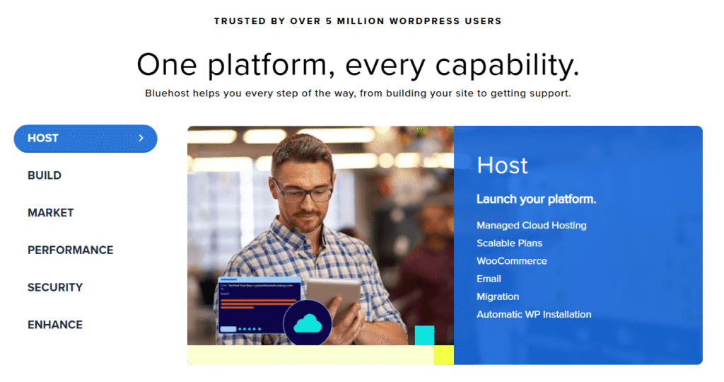 how to build a website on bluehost