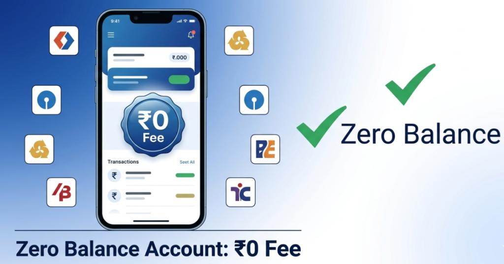 zero balance bank account India